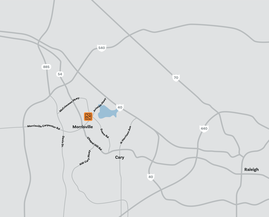 NOVEL Morrisville Pointsofinterestmap Illustration Orangebox